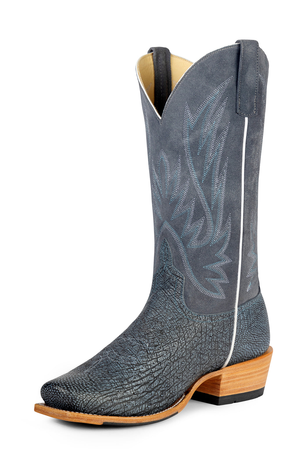 Horsepower Top Hand Denim Smooth Ostrich Men's Boot