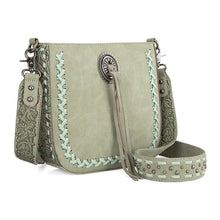 Load image into Gallery viewer, Wrangler Tooled Whipstitched Crossbody Purse
