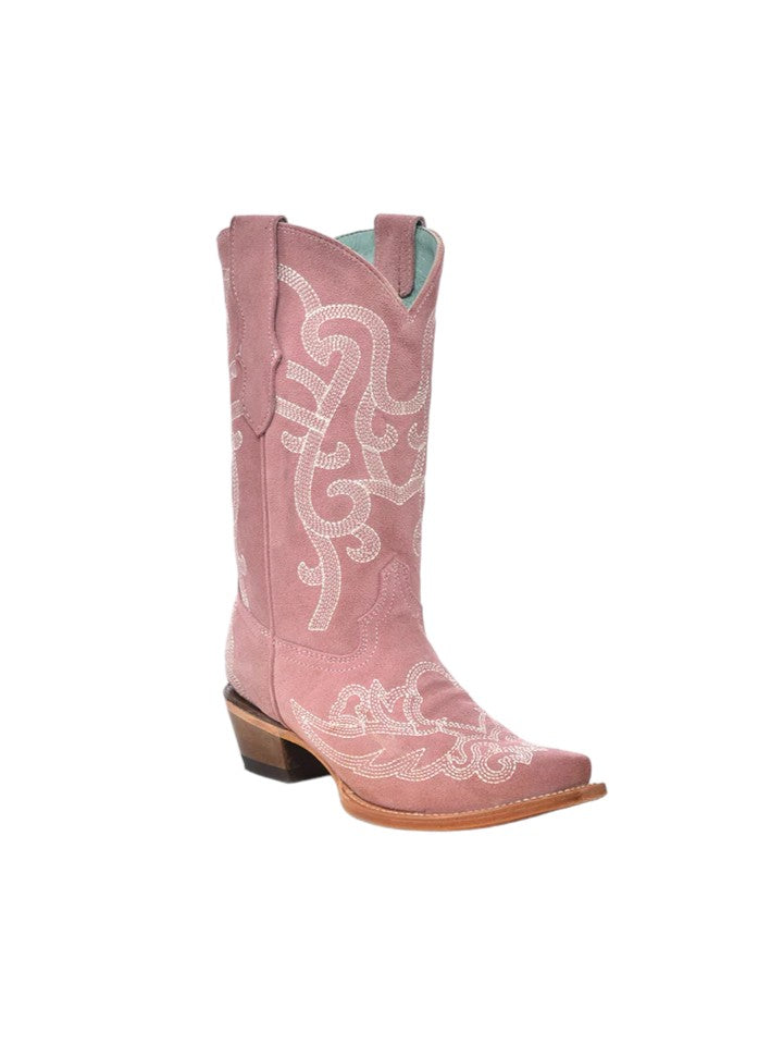 Corral Pink Suede Youth Boot