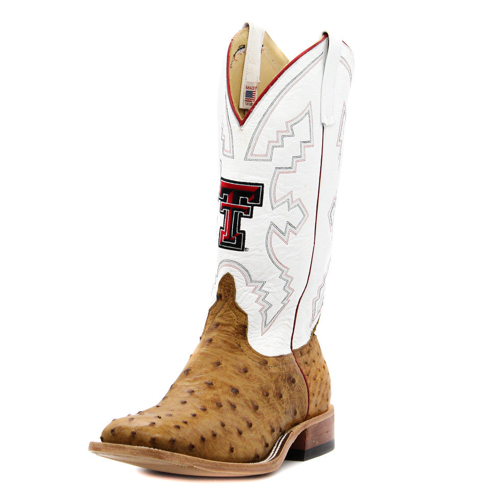 Anderson Bean Texas Tech Exclusive Umber Bruciato Full Quill Ostrich Men s Boot